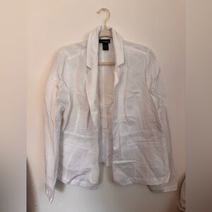 Lane Bryant White Linen Blend Garment